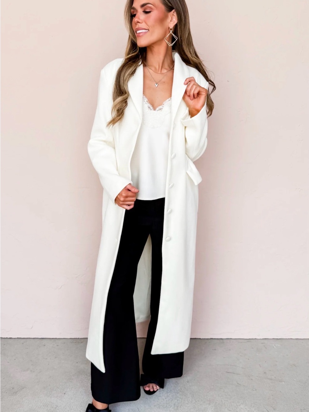 Ruthie Grace boutique Agatha Button Front Long Coat